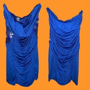 Strapless mini dress